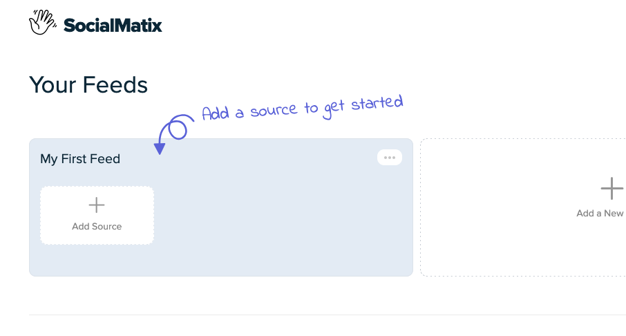 X source selection screen in SocialMatix